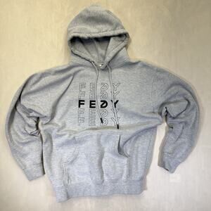 Fredy Hoodie Gray Pullover Independent Trading Co Streetswear Graphic Size M